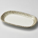 【まとめ買い10個セット品】和食器 ツ198-178 粉引ライン6.5小判皿【ECJ】
