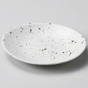 【まとめ買い10個セット品】和食器 ワ219-098 白斑点楕円受皿【ECJ】