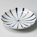和食器 タ231-538 藍十草三角40皿【ECJ】