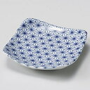 【まとめ買い10個セット品】和食器 ホ234-518 麻の葉四角小皿【ECJ】