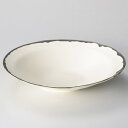 【まとめ買い10個セット品】和食器 カ249-048 金釉流し白大平鉢【ECJ】