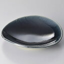 【まとめ買い10個セット品】和食器 カ251-028 藍楕円たわみ9寸皿【ECJ】