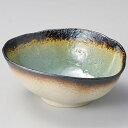 【まとめ買い10個セット品】和食器 ミ253-158 緑彩変形大鉢【ECJ】