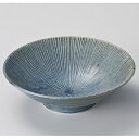 【まとめ買い10個セット品】和食器 ハ259-158 紺ねず千段8.0めん鉢【ECJ】