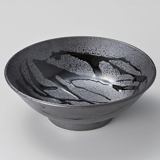 【まとめ買い10個セット品】和食器 ミ316-098 黒伊賀十草 新型8.0丼【ECJ】