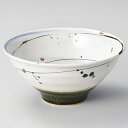 【まとめ買い10個セット品】和食器 ユ318-028 織部粉引乱線リム麺丼(大)【ECJ】