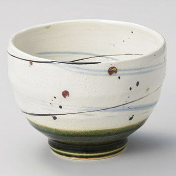 【まとめ買い10個セット品】和食器 ユ343-018 織部粉引乱線夏目丼(大)【ECJ】