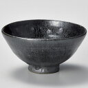 【まとめ買い10個セット品】和食器 カ362-118 黒釉天目流し飯碗【ECJ】
