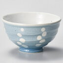 和食器 テ363-298 ブルー吹水玉茶碗【ECJ】
