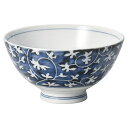 【まとめ買い10個セット品】和食器 ワ361-038 藍唐草飯碗(大)【ECJ】