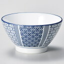 【まとめ買い10個セット品】和食器 コ367-318 古青藍 藍波花 飯碗【ECJ】