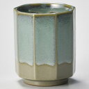 和食器 テ381-328 青均流し九角湯呑【ECJ】