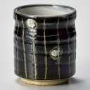 和食器 ト381-098 丸十草黒 湯呑【ECJ】