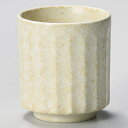 【まとめ買い10個セット品】和食器 ラ381-368 窯変志野 しのぎ湯呑【ECJ】