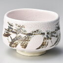 和食器 ネ392-178 錆絵桜志野抹茶碗 中【ECJ】