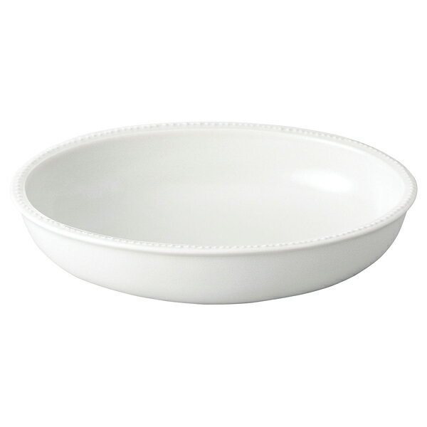 【まとめ買い10個セット品】和食器 イ507-128 ドットカラーホワイトオーバルボール小【ECJ】
