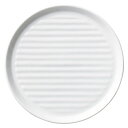 【まとめ買い10個セット品】和食器 オ598-048 ストライプ&ハーフストライプ(機能食器) ホワイト17cmストライプ皿【ECJ】