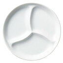 【まとめ買い10個セット品】和食器 オ541-108 ピアニシモ ホワイト14cm三つ仕切り皿【ECJ】