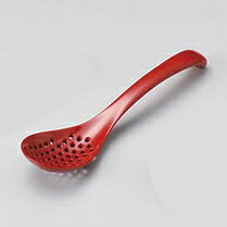 【まとめ買い10個セット品】和食器 ハ685-338 PBT樹脂穴あきレンゲ17.5赤【ECJ】
