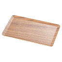 【まとめ買い10個セット品】和食器 ホ738-158 黒オールナット長角トレー 28cm【ECJ】