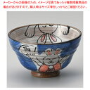 キ373-218 粉引うさぎ(青)茶碗 【ECJ】