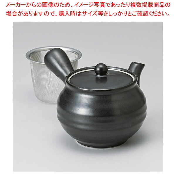 ハ395-128 黒六兵衛急須 【ECJ】