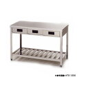 東製作所 アズマ 業務用片面引出し付き作業台 KTO-1200 1200×450×800 【メーカー直送/後払い決済不可】【作業テーブル 業務用 作業台 ステン...