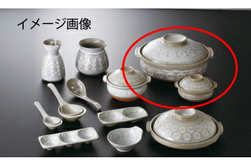 和食器 花三島 8号鍋 37V447-03 まごころ第37集 【キャンセル/返品不可】【ECJ】