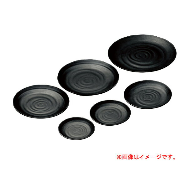 M11-185　丸皿　φ28　黒(メラミン)【ECJ】