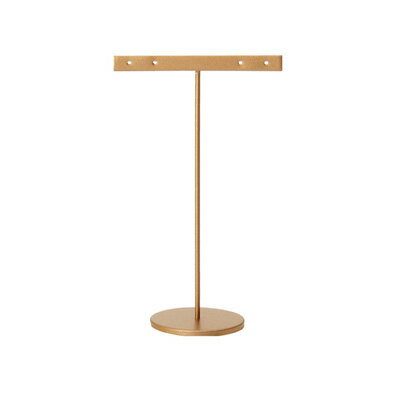 【まとめ買い10個セット品】アクセサリーミニスタンド T字型 大 ゴールド 61-151-9-8【店舗什器 パネル 壁面 小物 ディスプレー 店舗備品】【ECJ】