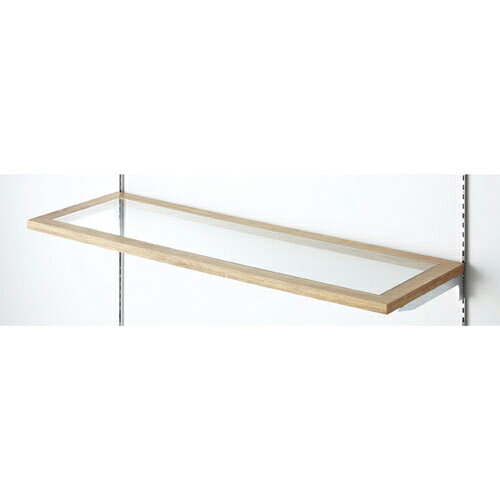 木製ガラス棚枠セット ラスティック柄 D40cm W120cmタイプ 61-31-23-2【システム