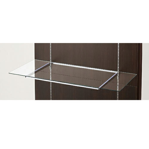 彩盒 - 10R ガラス棚セットW90cm オーバーハングタイプ ガラス5mm厚 D25cm 61-36-13-3【システム什器 システムオプション スリット式システムオプションW90cm 10R ガラス棚セットW90cm オーバーハングタイプ ガラス5mm厚】【ECJ】