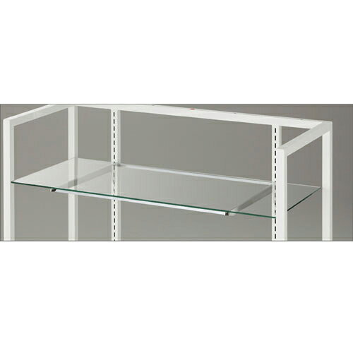 ガラス棚セットW90cm オーバーハングタイプ 8mm厚 D20cm 61-36-4-2【システム什器 ...