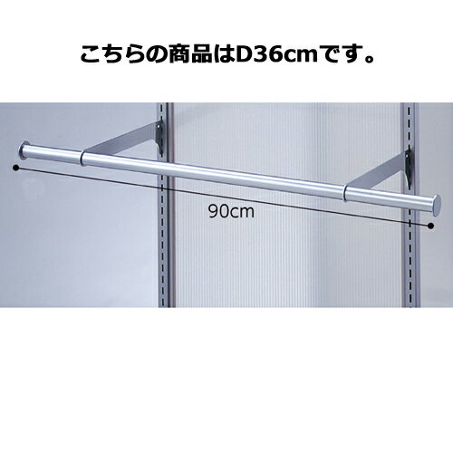 スリット芯々58.8cm用貫通式丸バーセット W90cm D36cm 61-41-5-3【システム什器 システムオプション スリット式システムオプションW90cm スリット芯々58.8cm用貫通式丸バーセット W90cm】【ECJ】