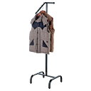 スチールブラック 傾斜ハンガー サイズ:W60×D42×H110~H150cm 材質:スチール製 ブラック 耐荷重:5kg 61-93-11-1【店舗什器 ハンガーラック 傾斜ハンガーラック スチールブラック 傾斜ハンガーハンガーラック】【ECJ】