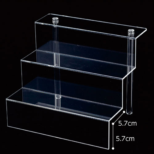 3段ディスプレー 小 61-155-12-1【演出・ディスプレイ用品 アクセサリーディスプレイ ガラス・アクリル製 透明3段ディスプレイアクリル】【ECJ】 3段ディスプレー 小 61-155-12-1【演出・ディスプレイ用品 アクセサリーディスプレイ ガラス・アクリル製 透明3段ディスプレイアクリル】【ECJ】