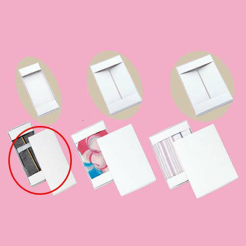 ギフトケース 白 10.2×25.7×1.8 10枚 61-781-88-21【ラッピング用品 ギフトボックス ギフトケース・貼箱 ギフトケース 白 10枚入】...