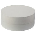 サークルボックス ホワイト 直径17×7.3 61-288-4-3【店舗什器 小物 ディスプレー ギフト ラッピング 包装紙 袋 消耗品 店舗備品】【ECJ】