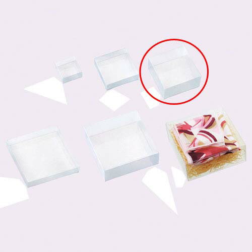 【まとめ買い10個セット品】クリアボックス(かぶせ式) 正方形 10×10×5 10個 61-288-7-3【店舗什器 小物 ディスプレー ギフト ラッピング 包装紙 袋 消耗品 店舗備品】【ECJ】