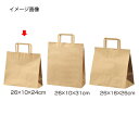 【まとめ買い10個セット品】平ひも ローコストタイプ 茶無地 26×10×24 300枚 61-800-86-15【 店舗什器 小物 ディスプレー ギフト ラッ...