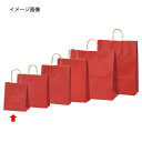 【まとめ買い10個セット品】手提げ紙袋 レッド 21×12×25cm 50枚 61-309-10-1【 ラッピング用品 紙袋 手提げ紙袋(無地) カラー手提げ紙...