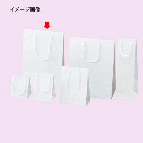 手提げ紙袋 エンボス 白 22.5×32cm 50枚 61-313-8-11【ラッピング用品 ラッピングシリーズ バレンタイン・イースター・入学 手提げ紙袋】【ラッピング用品 包装 ラッピング袋 紙袋 ペーパーバッグ 無地 手提げ袋 手提げ紙袋 消耗品 業務用】【ECJ】