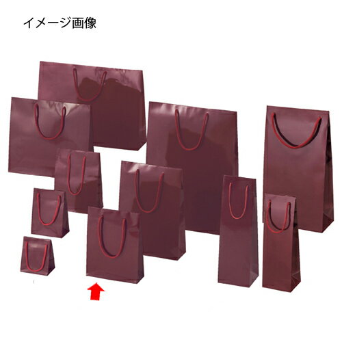 【まとめ買い10個セット品】手提げ紙袋 ブライトバック エンジ18.5×6.5×24cm 10枚 61-314-3-6【 ラッピング用品 ラッピングシリーズ バレンタイン・イースター・入学 ブライトバッグ エンジシモジマ 紙袋 ツヤ有り 】【ECJ】