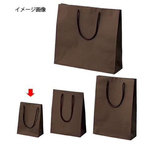 【まとめ買い10個セット品】マット貼り紙袋 ブラウン 12×7×16.5 10枚 61-431-38-2【 店舗什器 小物 ディスプレー ギフト ラッピング 包装紙 袋 消耗品 店舗備品 】【ECJ】