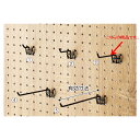 【まとめ買い10個セット品】 有孔パネルフックL10cm10本組φ4mmブラック 61-426-98-3【ECJ】