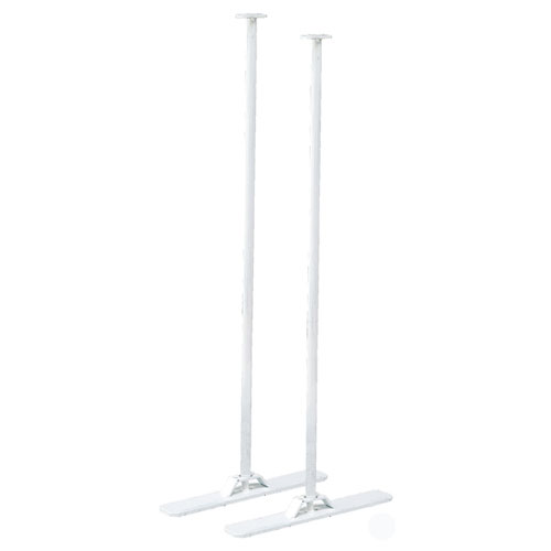 【まとめ買い10個セット品】 アクセサリーパネルラック用スタンドベース 両面用 左右 ホワイト 61-654-87-1【メーカー直送/代金引換決済不可】【店舗什...