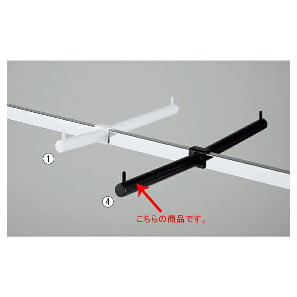 【まとめ買い10個セット品】 フェイスアウトハンガー ダブル 20＋20cmブラック 61-436-20-4【ECJ】