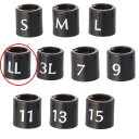 【まとめ買い10個セット品】サイズチップ スリムタイプ 黒 LL 50個 61-200-12-4【 演出・ディスプレイ用品 ハンガーオプション サイズチップ サ...