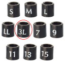 【まとめ買い10個セット品】サイズチップ スリムタイプ 黒 3L 50個 61-200-12-5【 演出・ディスプレイ用品 ハンガーオプション サイズチップ サ...