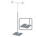 【まとめ買い10個セット品】 ポップスタンド クロームメッキ 61-754-99-1【店舗什器 パネル ディスプレー 棚 店舗備品】【ECJ】